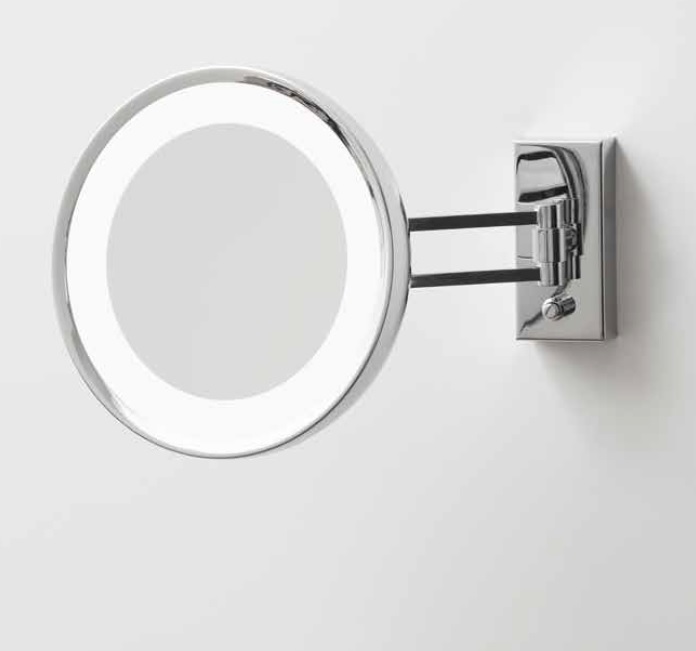 BS 36 LED kosmeetikapeegel seinale, 3x/5x/7x- kroom, harjatud nikkel, kuld, matt kuld, must matt metall, matt valge, matt must. Hind alates 805,95 € (km-ga)